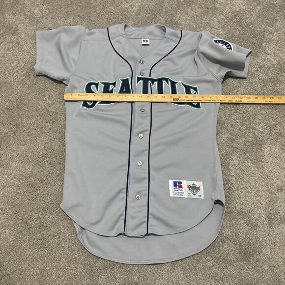 Vgt Russell Authentic Diamond Collection Seattle Mariners Grey Jersey 40 Medium - Picture 6 of 7